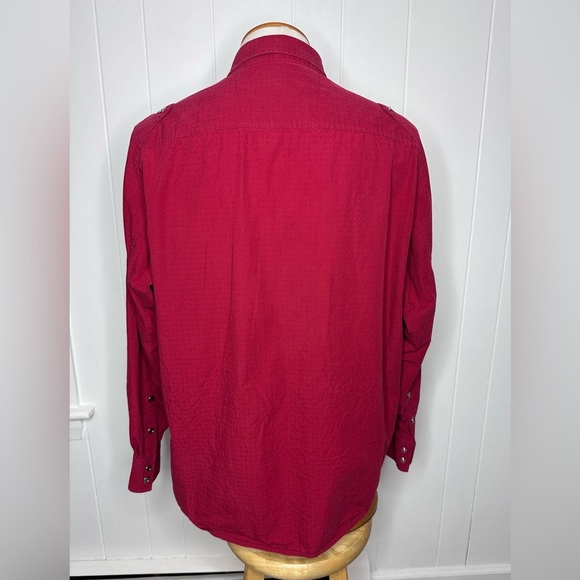 Rocawear Red Snap Button Western Shirt - Picture 9 of 10